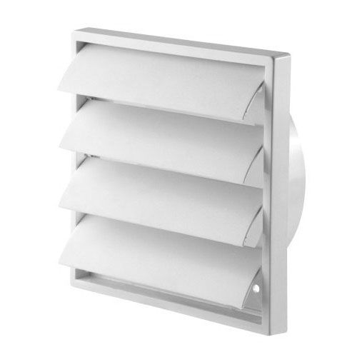 Grille à lamelles blanc 187x187 mm 125 mm