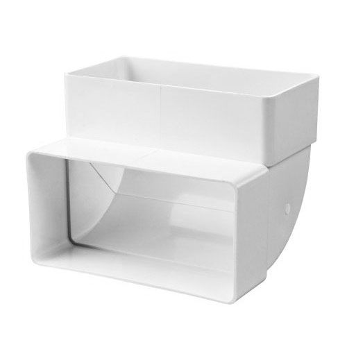 Conduit plat 110x54mm coude 90 horizontal