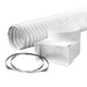 Conduit plat coudé 110x54mm. tuyau 50 cm et colliers de serrage