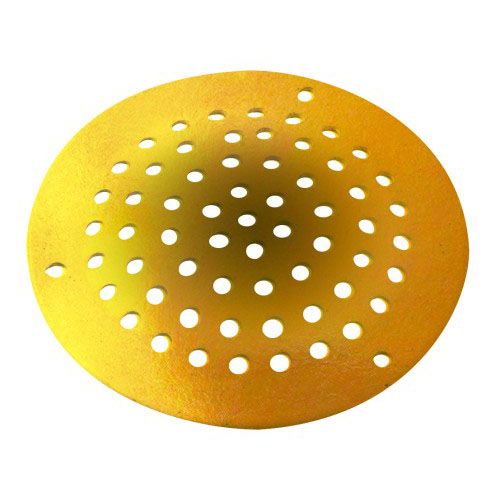 Grille ronde en acier couleur or 50 mm