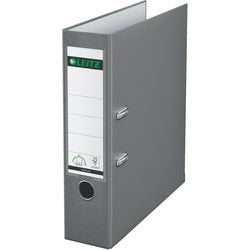 Ordner leitz 1010 carton largeur 8cm gris insert étiquette trou de préhension