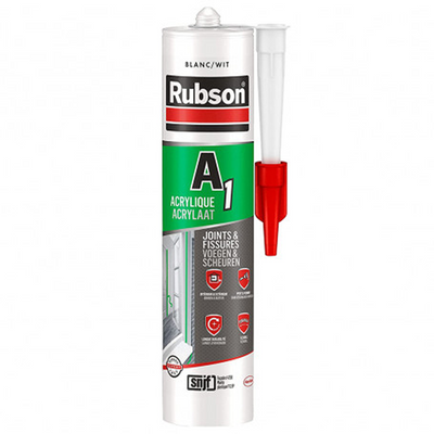 Rubson 1072426 - Mastic acrylique a1 blanc 300ml | 5 pièces