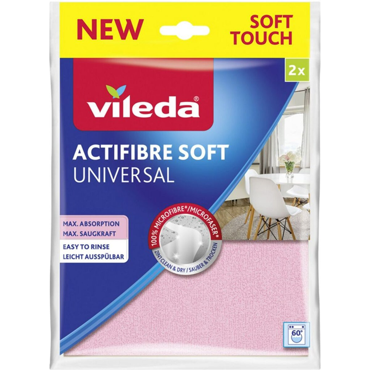 Vileda tissu actifibre doux 2 pièces