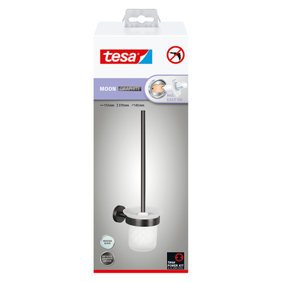 Tesa 1072305 - brosse de toilette en graphite lune | 2 pièces