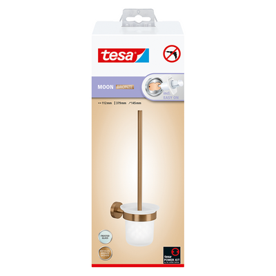 Tesa 1072312 - brosse de toilette en bronze lune | 2 pièces
