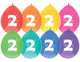 Ballons Haza 2 ans, pack de 8 pièces