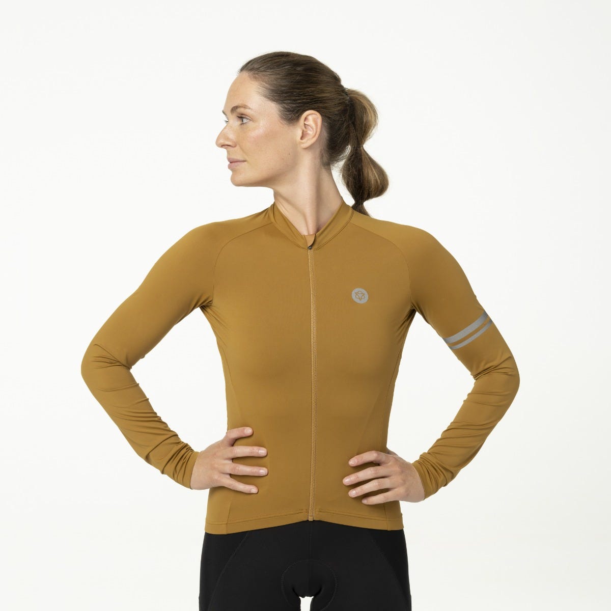 Maillot de cyclisme solide manches longues performance Armagnac dames