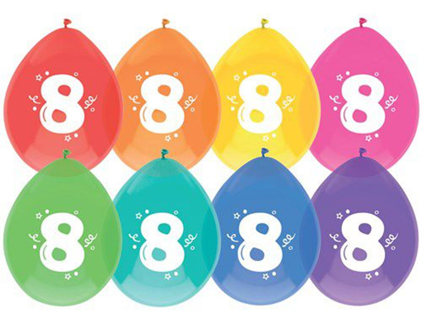 Ballons Haza 8 ans, pack de 8 pièces