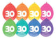 Ballons Haza 30 ans, pack de 8 pièces