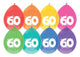 Ballons Haza 60 ans, pack de 8 pièces