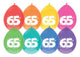 Ballons Haza 65 ans, pack de 8 pièces