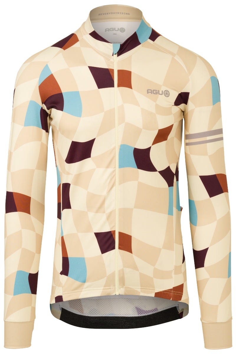 Chemise de cyclisme carrée à manches longues performance hommes