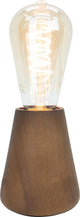 Lampe de table Eglo asby - e27 - 10 cm - marron foncé - bois