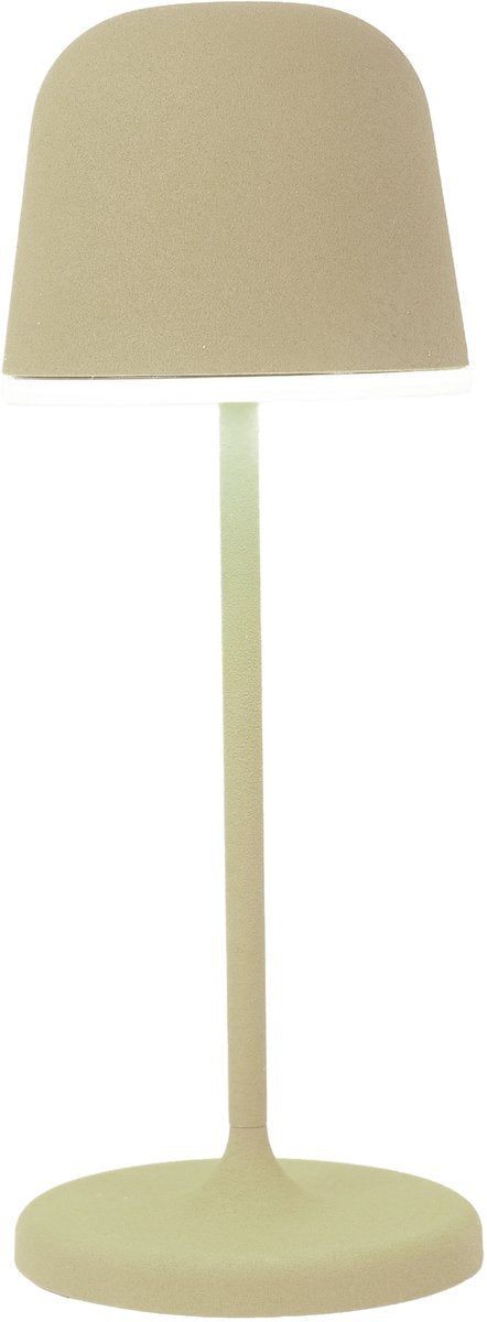Lampe de table Eglo manièrea-s - lampe sur piquet - rechargeable (jusqu'à 28 heures de lumière) - 20 cm - couleur sable beige blanc - sans fil - dimmable - intérieur et extérieur