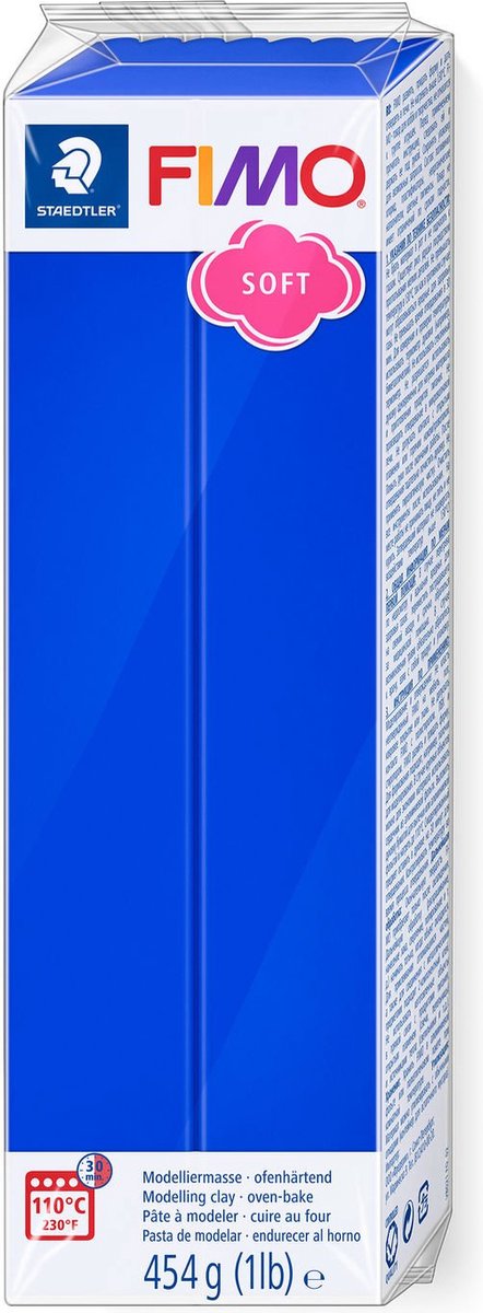 Pâte à modeler Fimo soft 454 g bleu brillant