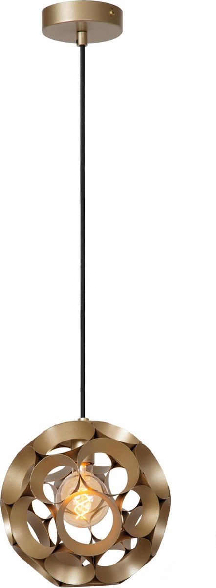 Lucide hannelore - suspension - ø 30 cm - 1xe27 - laiton doré mat