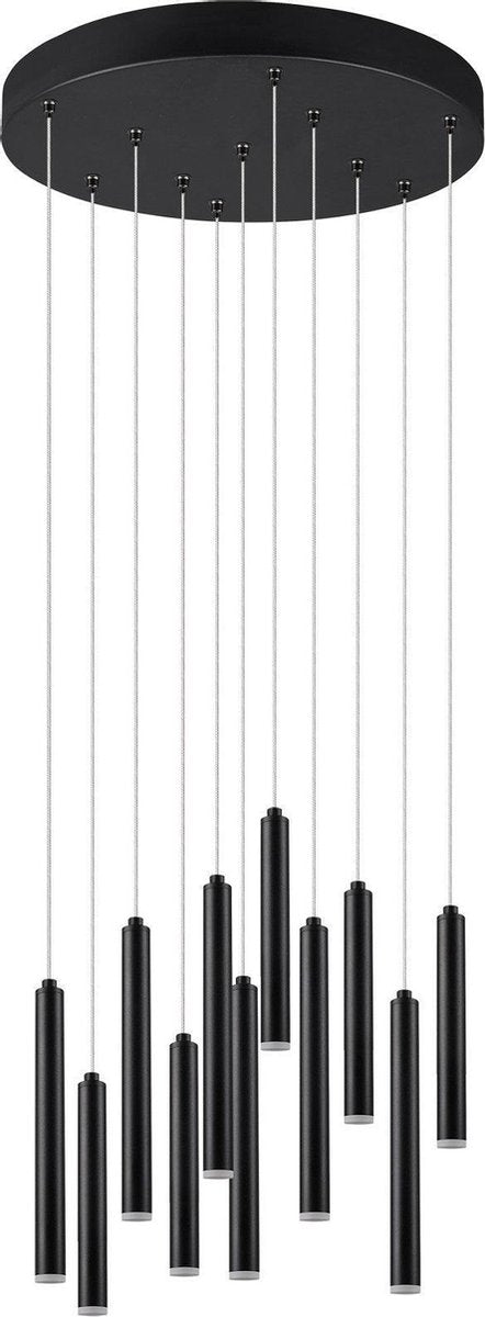 Trio Leuchten Tubular - suspension - noir - dimmable - hauteur réglable
