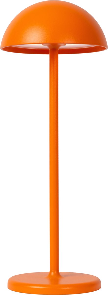 Lucide joy - lampe de table rechargeable intérieur extérieur - batterie rechargeable - ø 12 cm - LED dimmable - 1x1,5W 3000K - IP54 - orange