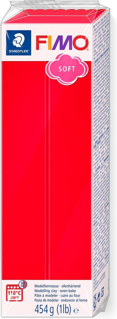 Pâte à modeler Fimo douce 454 g rouge indien