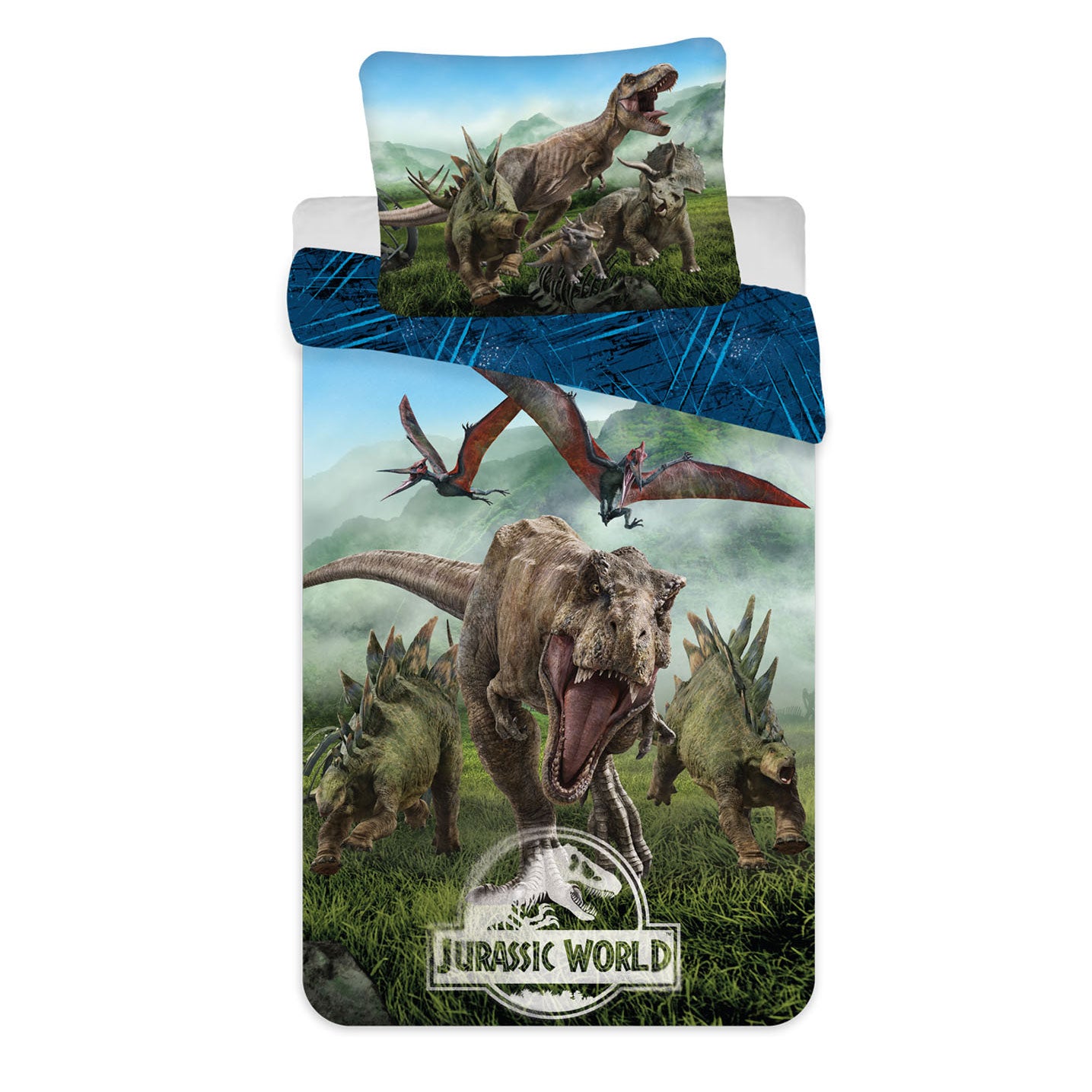 Housse de couette coton Jurassic World Forest