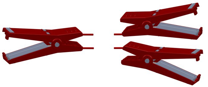 Câble de connexion de clôture Ako triple pince crocodile pour 40mm