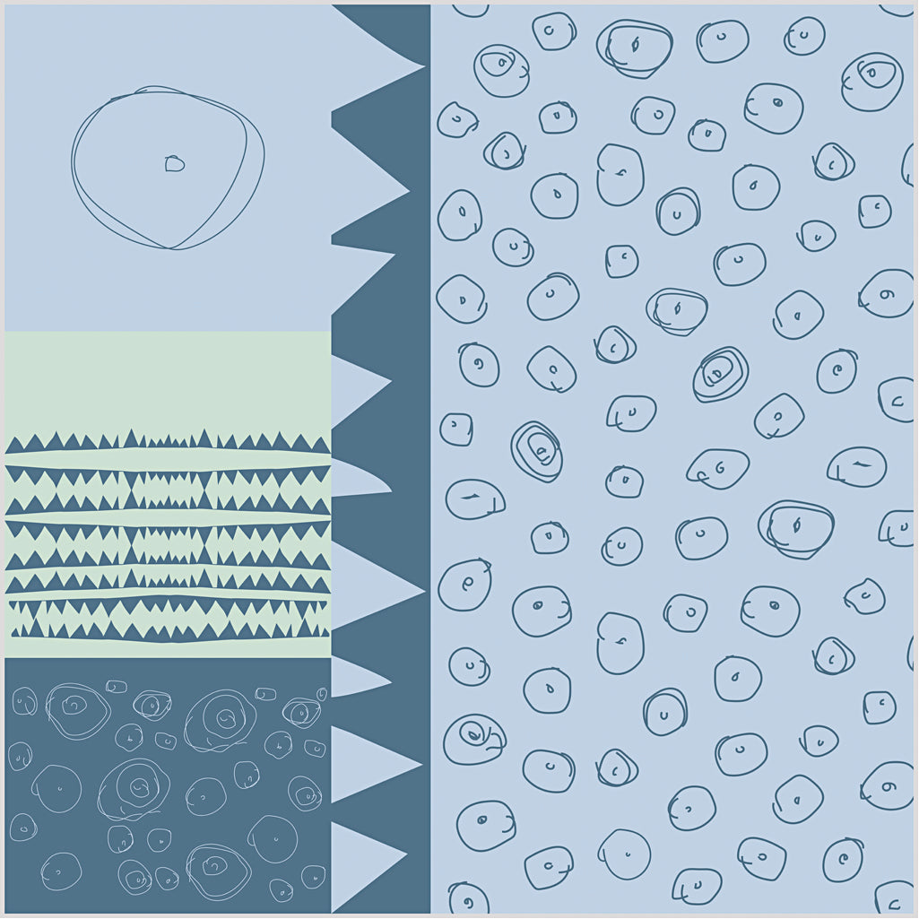 Tissu Creativ company, l: 145 cm, 140 gr, bleu, 1 m.