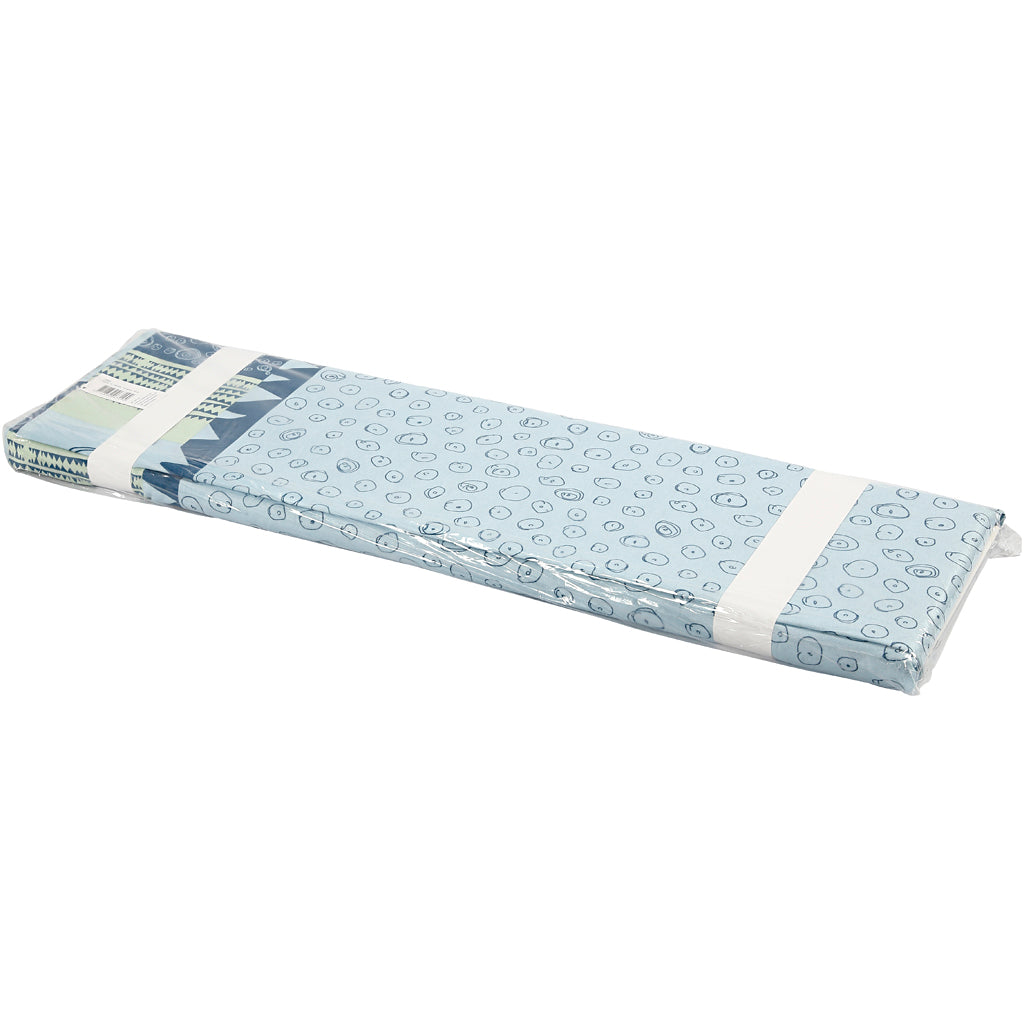 Tissu Creativ company, l: 145 cm, 140 gr, bleu, 10 m 1 rouleau
