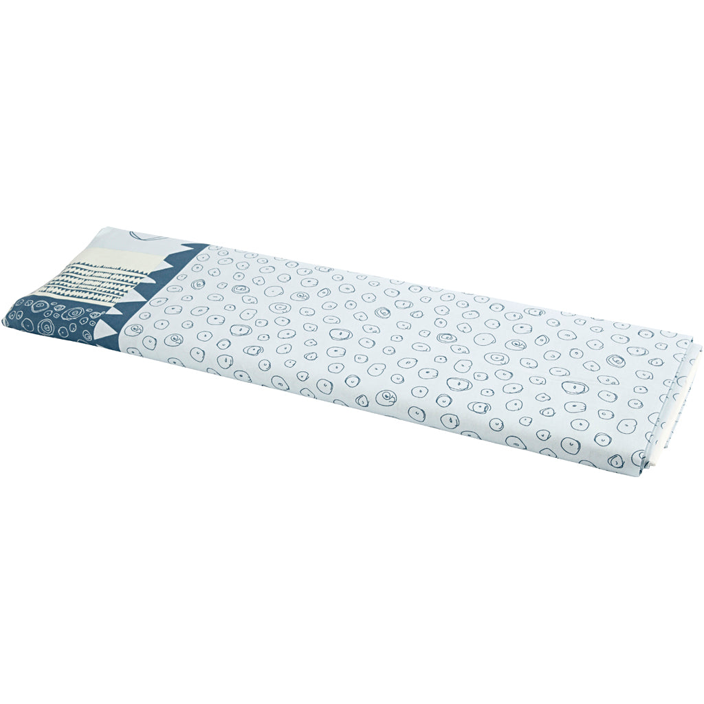 Tissu Creativ company, l: 145 cm, 140 gr, bleu, 10 m 1 rouleau