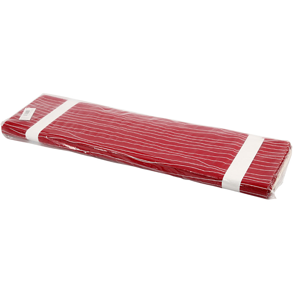 Tissu Creativ company, l: 145 cm, 140 gr, rouge blanc, 10 m 1 rouleau