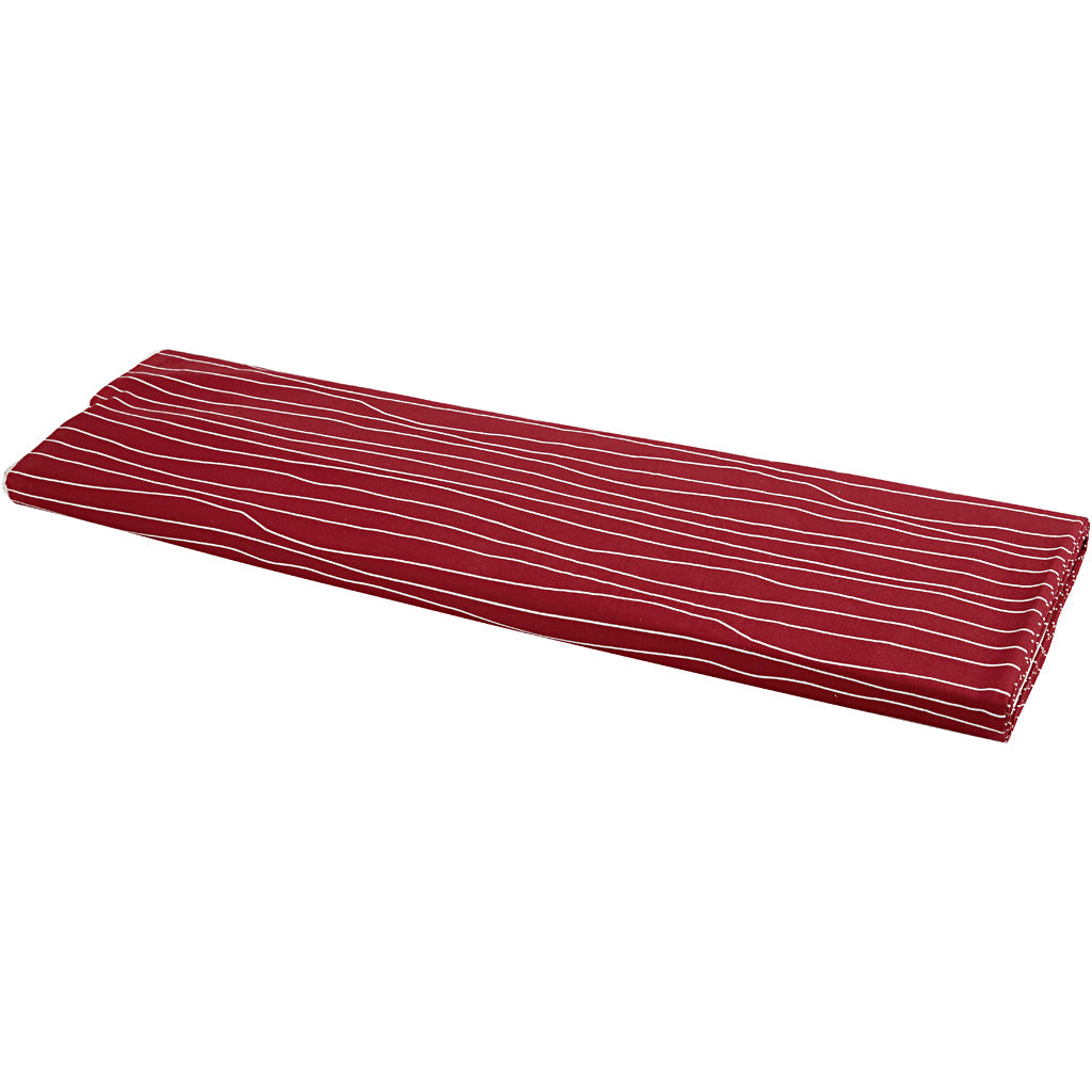 Tissu Creativ company, l: 145 cm, 140 gr, rouge blanc, 10 m 1 rouleau
