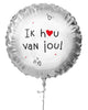 Ballon aluminium Haza Je t'aime ø45cm