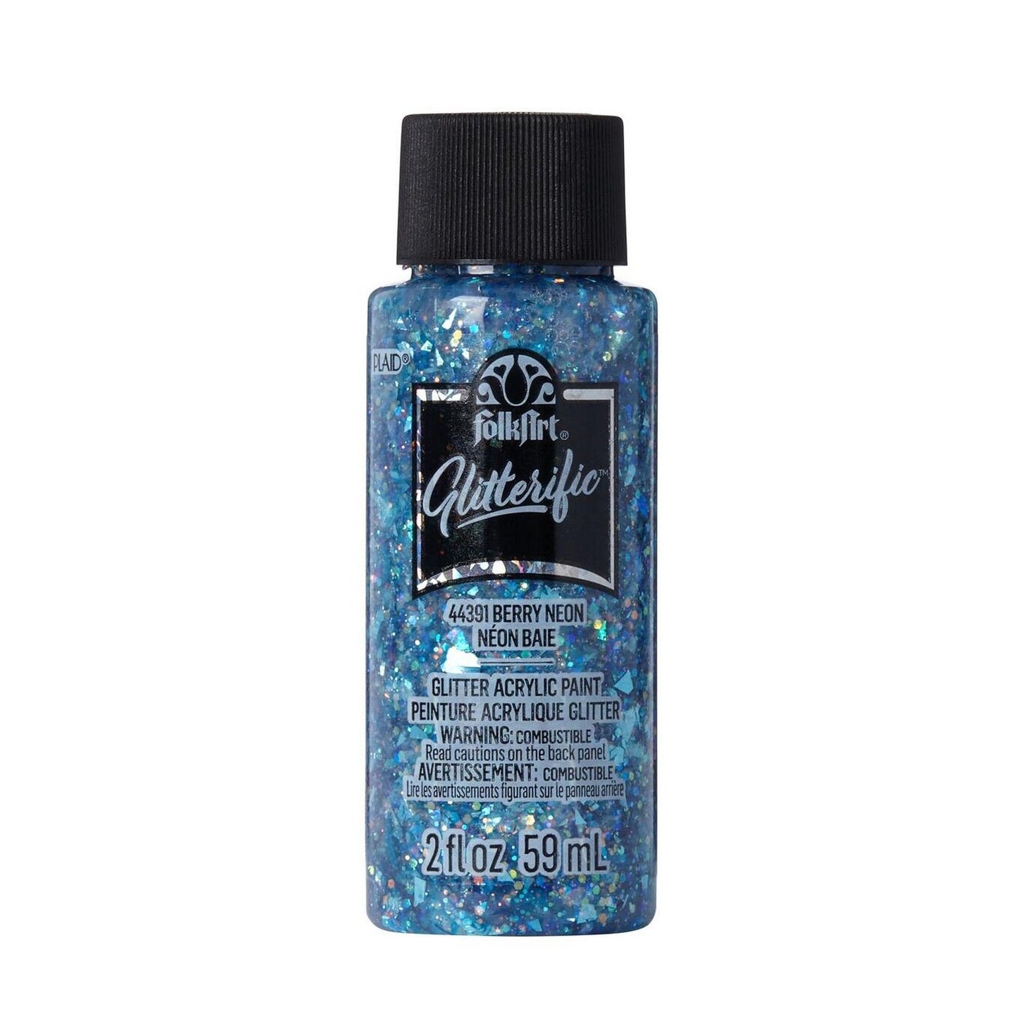 Folkart • peinture acrylique pailletée baie néon 59ml