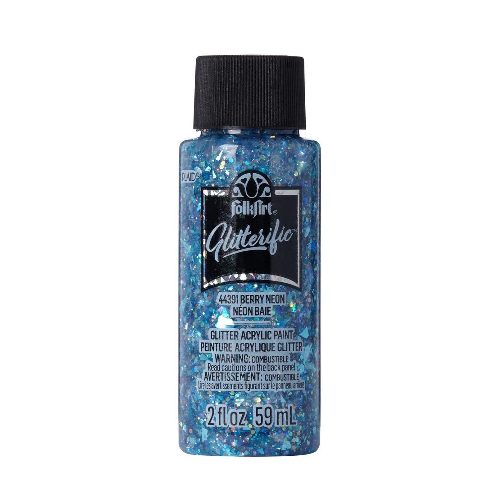 Folkart • peinture acrylique pailletée baie néon 59ml