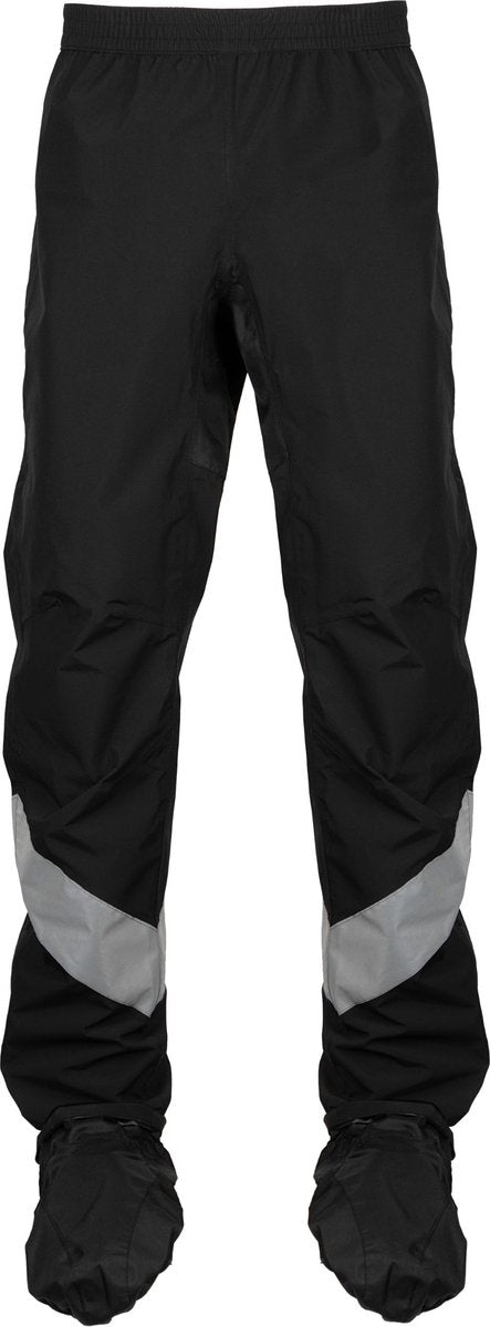Ralka pantalon de pluie pro imperméable respirant - surchaussure + réflexion - noir - taille l