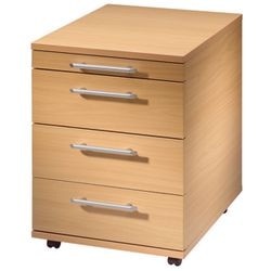 Caisson à tiroirs mobile Bach 3 tiroirs 42,8 x 56 x 59 cm hêtre