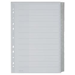 Onglets a4 vierges en polypropylène gris Leitz