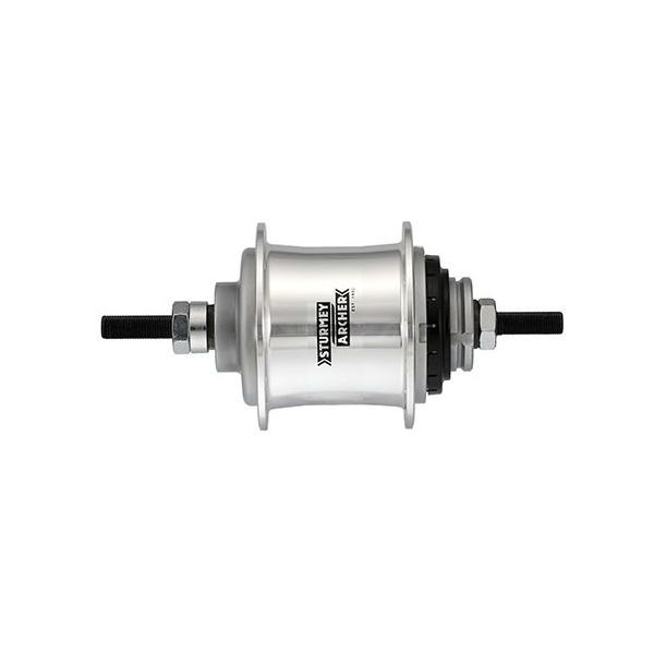 Gear Hub 2 Speed ​​Sturmey Archer A2 HUNUE libre automatique 36 trous - Argent