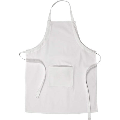 Tablier Creativ Company avec poche, L : 84 cm, l : 65 cm, taille m-xl cm, 210 g, blanc, 1 pièce