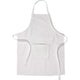 Tablier Creativ Company avec poche, L : 84 cm, l : 65 cm, taille m-xl cm, 210 g, blanc, 1 pièce