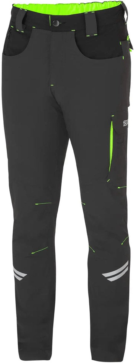Sparco pantalon de travail tech light kansas - noir - vert