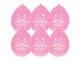 Haza ballons naissance fille sachet de 6 pièces