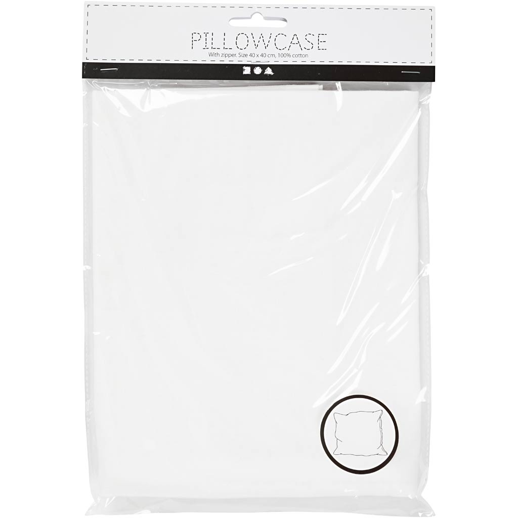 Coussin Creativ company, dim. 40x40 cm, 145 gr, blanc, 1 pièce