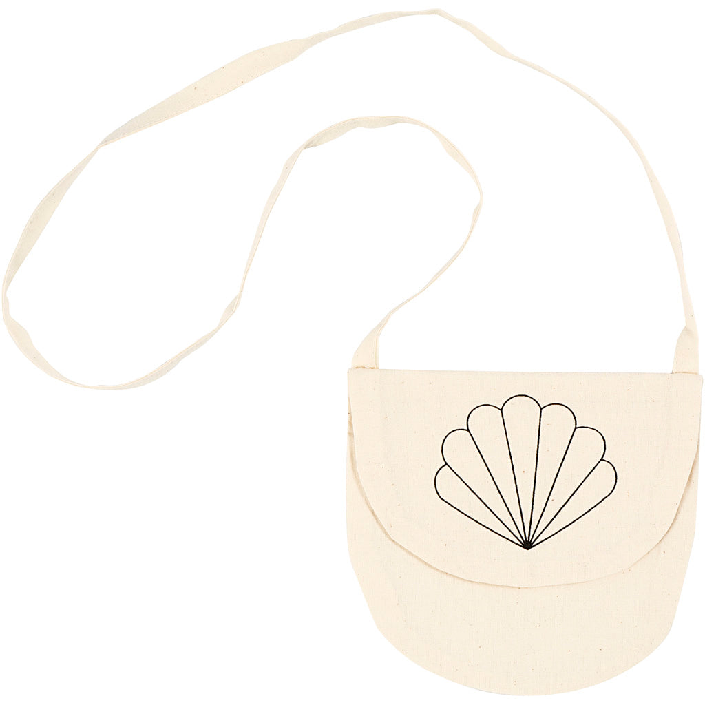 Sac à épaule de la compagnie Creativ Cotton Oyster Shell, 15x14cm