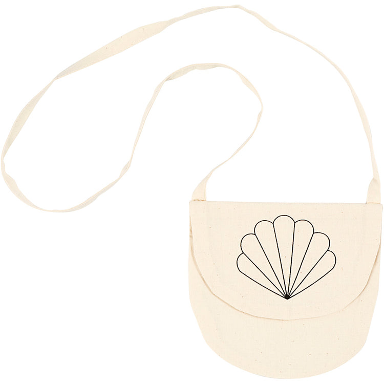 Sac à épaule de la compagnie Creativ Cotton Oyster Shell, 15x14cm