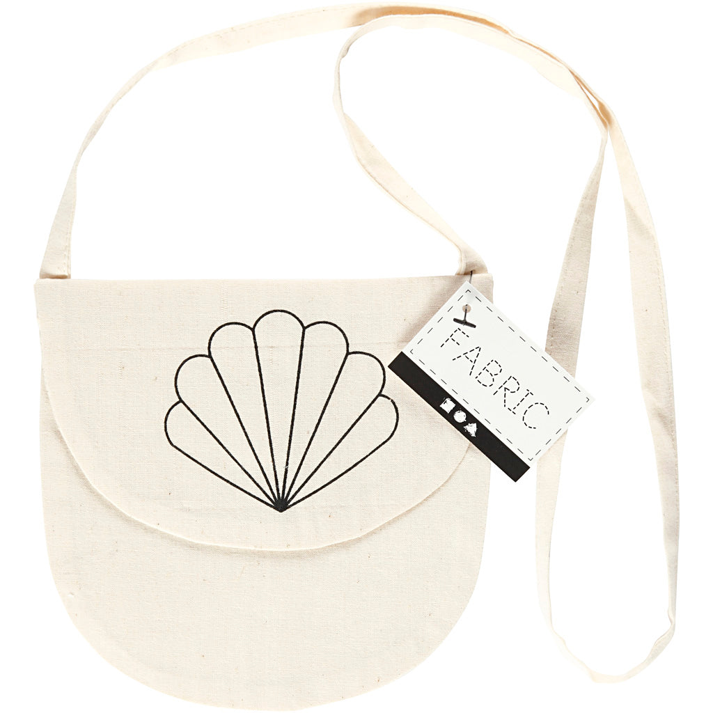 Sac à épaule de la compagnie Creativ Cotton Oyster Shell, 15x14cm