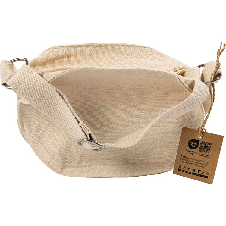 Sac à bandoulière Creativ company, h : 13,5 cm, d : 8 cm, l : 18 cm, 300 g, naturel clair, 1 pièce