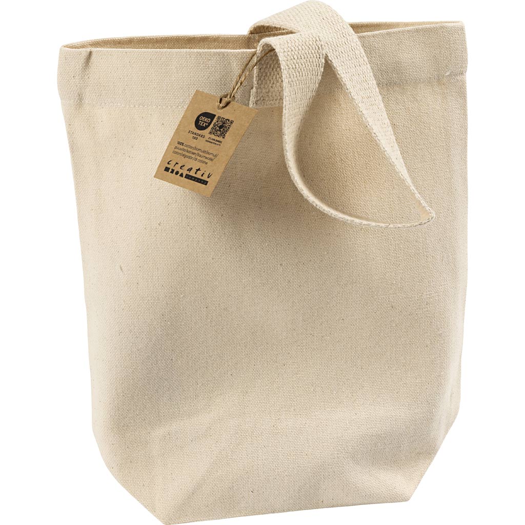 Creativ company petit sac en tissu, h : 26 cm, d : 9,5 cm, l : 23 cm, naturel clair, 1 pièce