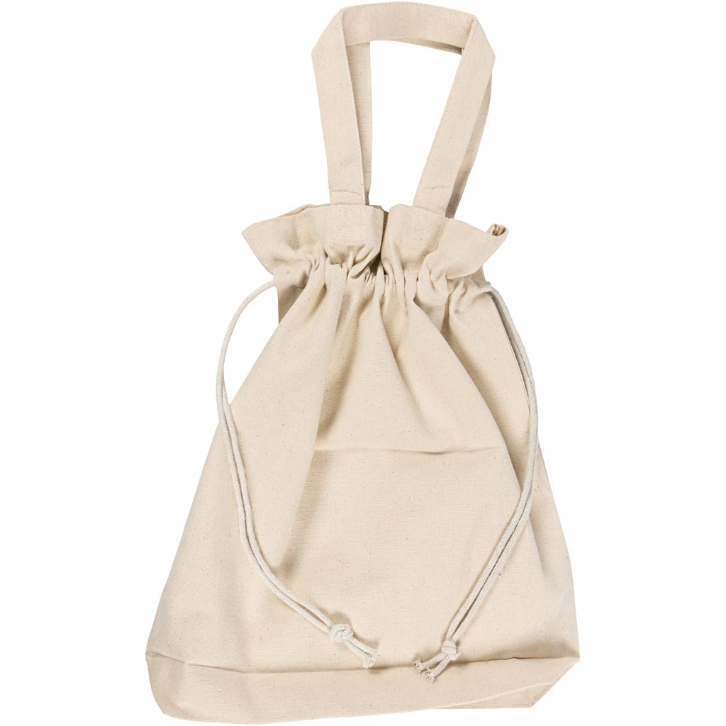 Sac d'entreprise Creativ avec cordon de serrage, h : 40 cm, p : 8 cm, l : 34 cm, naturel clair, 1 pièce