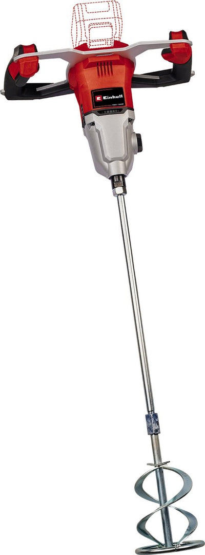 Mélangeur professionnel de peinture et de mortier à batterie Einhell tp-mx 18-2 li bl solo - power x-change - 18 v li-ion - vitesse variable jusqu'à 720 tr/min - connexion m14 - incl. tige de mélange pour mortier - excl. batterie et chargeur