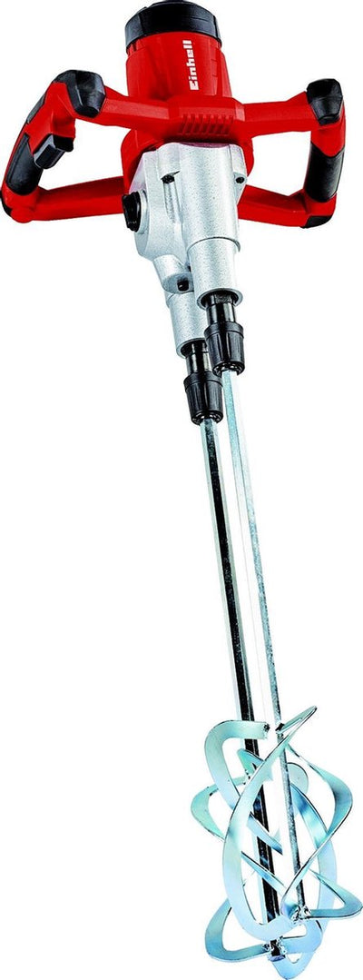 Mélangeur électrique de peinture et de mortier Einhell te-mx 1600-2 ce twin - 1600 w - 180-750 t min réglable - incl. 2x tige de mélange pour mortier